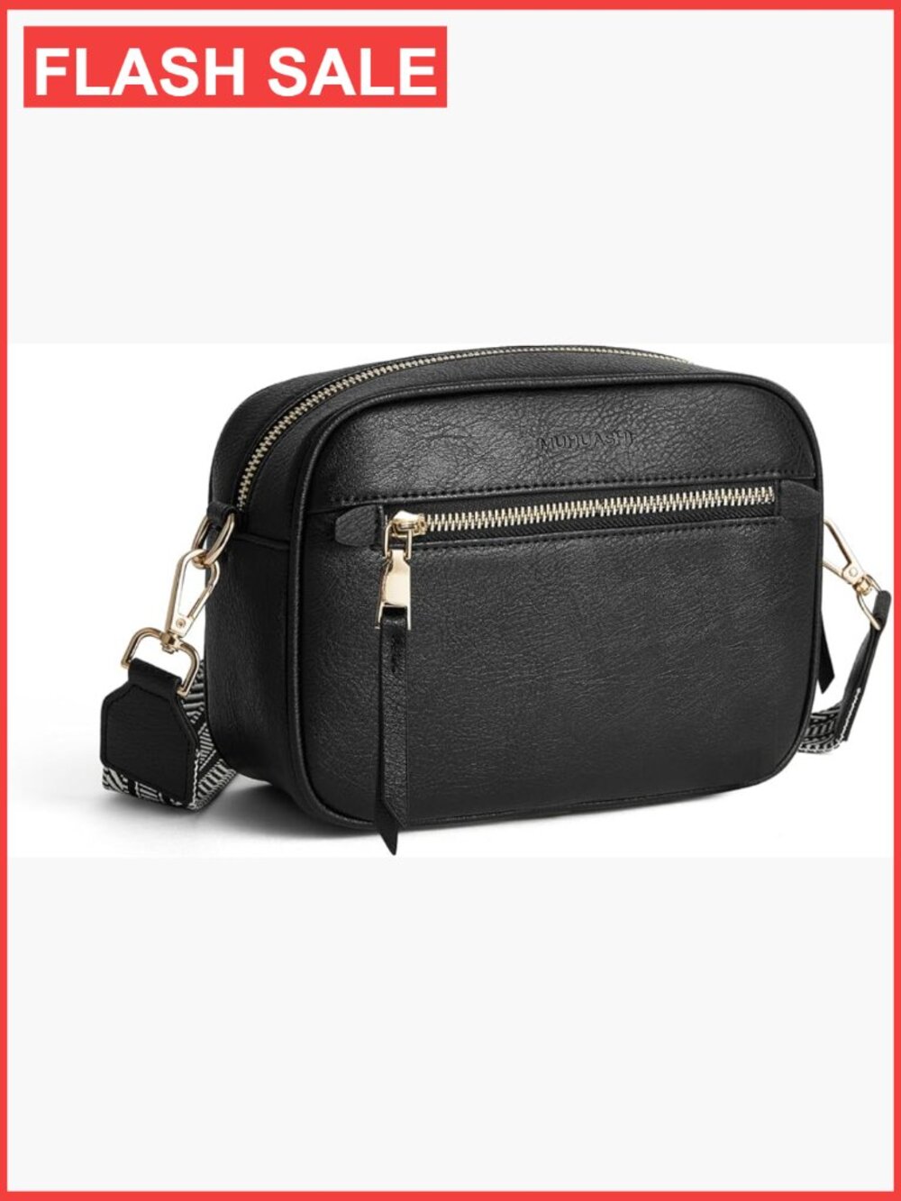 Small Crossbody Bag for Women Triple Pockets Vegan Leather Camera Purse with